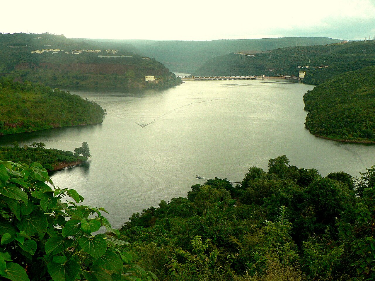 Srisailam_dam_backwaters_of_Krishna_river